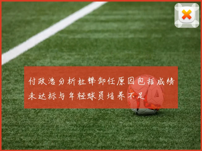 付政浩分析杜锋卸任原因包括成绩未达标与年轻球员培养不足